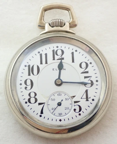 ANTIQUE 16s ELGIN GRADE 244 17 JEWEL SILVEROID POCKET WATCH