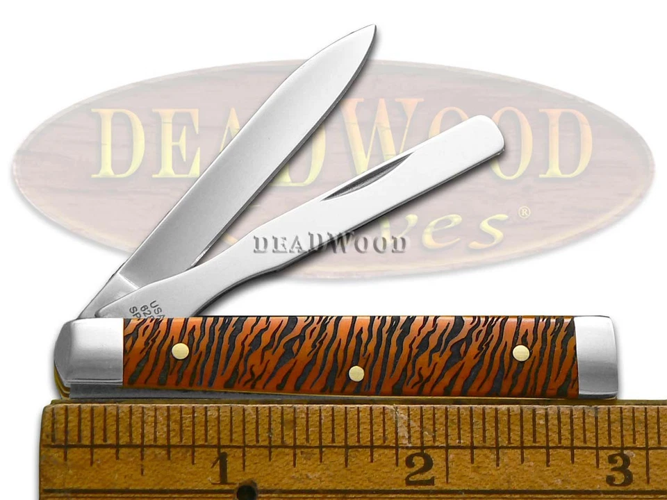 Cuchillo de Bolsillo Case xx Cuchillos Baby Doc Tiger Raya Hueso Naranja 12514TS Foto 3 de 4