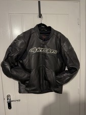 Alpinestars Leather Motorcycle Jacket Size US 42 EU 52 Pristine Condition.