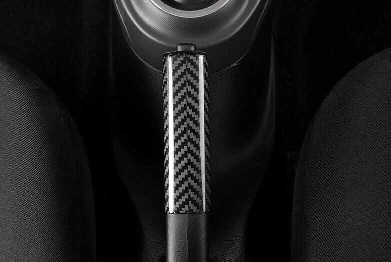 Carbon Fiber Cover Trim Shifter Hand Brake 1PCS For Benz Smart Fortwo 2015-2020 - Image 3 of 4