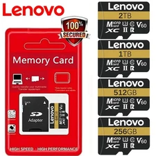Lenovo TF SD Card 128GB–2TB U3 Class 10 High Speed 4K Ultra-HD Memory