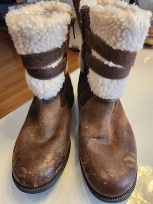 UGG Boots Leather Womens - BLAYRE III CHIPMUNK SHEARLING WATER RESIS Boot USA 8