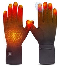 Lycra Electric Heated Glove Liners for Women  Men Up to 6 Hours of Warmth XS/S