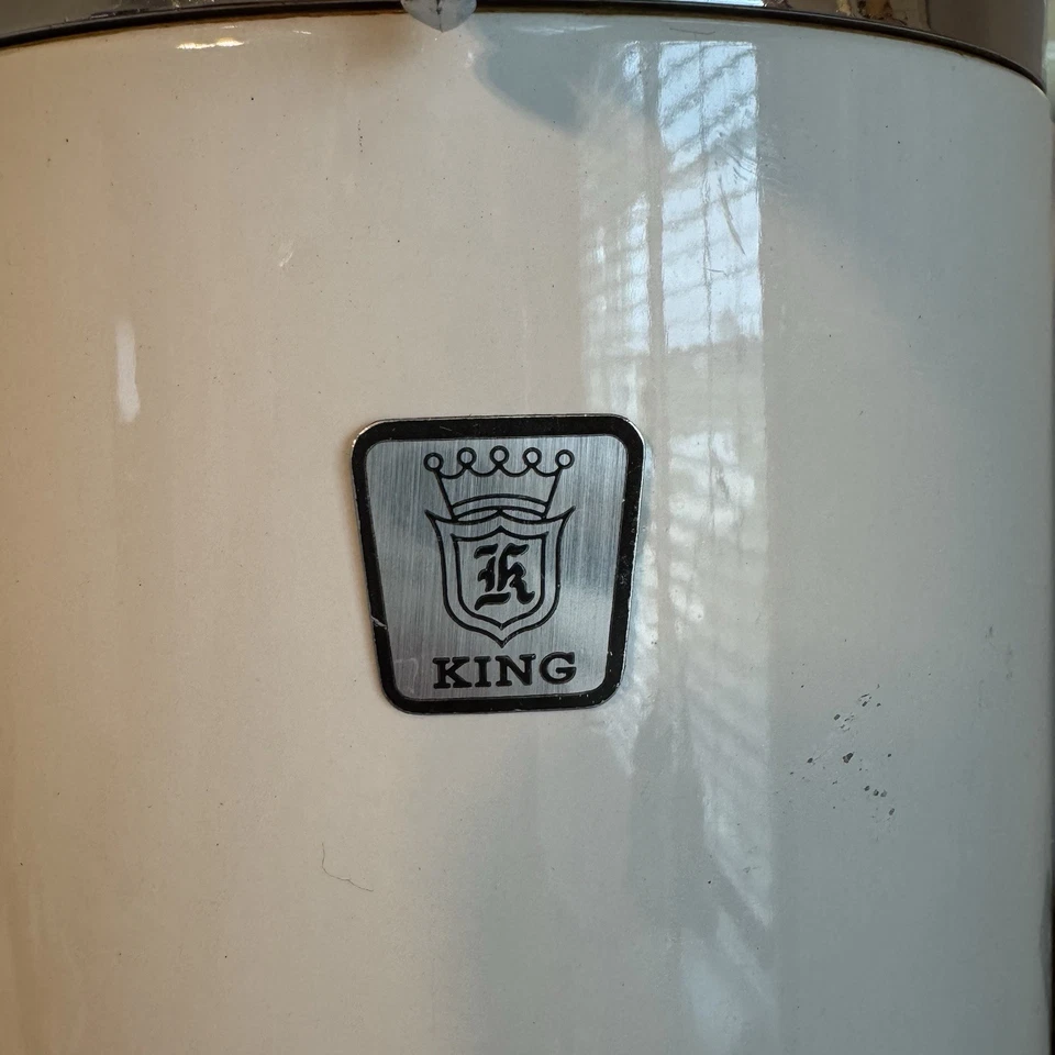 Termo bomba de aire de metal King vintage de 1,9 litros estampado floral frío caliente Foto 2 de 4