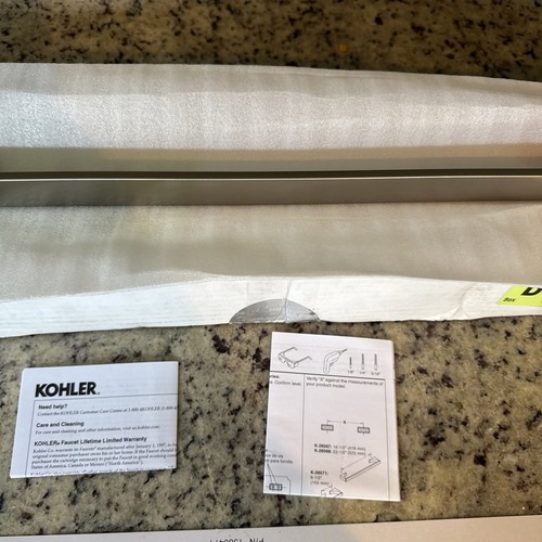 KOHLER Minimal 22-1/2" Towel Bar 26568-BN - 第 6/7 張圖片