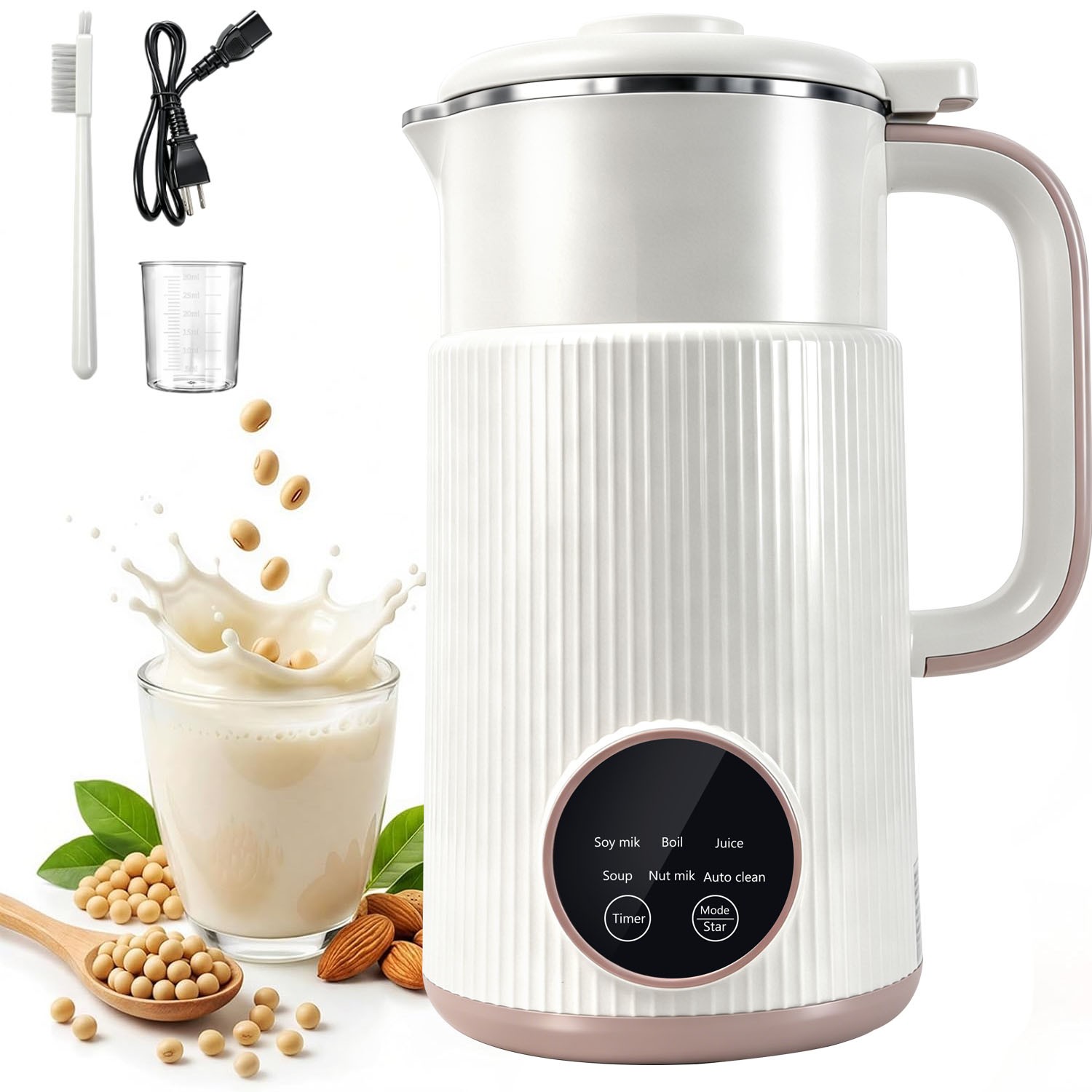 6-in-1 Automatic Nut Milk Maker Blender 27oz Homemade Almond Coconut Soy Machine