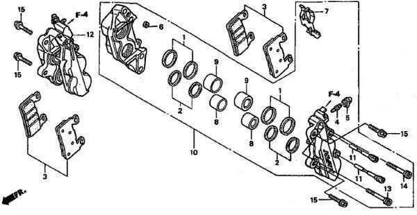 Kit interior cilindro maestro freno delantero genuino Honda CBR954RR SC50 nuevo sin usar Foto 4 de 4