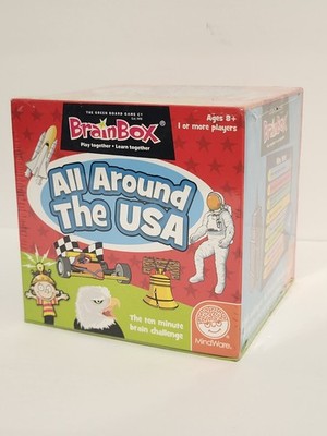 Game Brain Box All Around The World - 1 or more players Ages 8+ MindWare - NEW