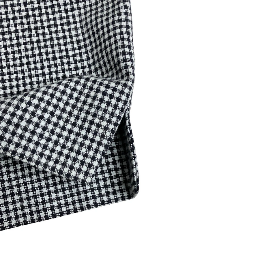 Pantalones Foxcroft Vintage Para Mujer 14 Blanco Negro Guinga Cuadros Cortos Tobillo Elastizados Foto 3 de 4