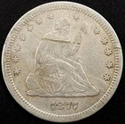 1877 S Seated Liberty Quarter! Scratched as shown.