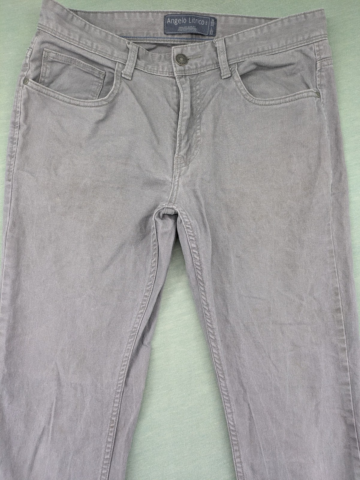 Angelo Litrico Herren Jeans Slim Leg W32 L32 grau Stretch Hose Baumwolle image 2