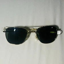 American Optical Original Pilot Sunglasses 52mm Gold Frame w/ Black Case