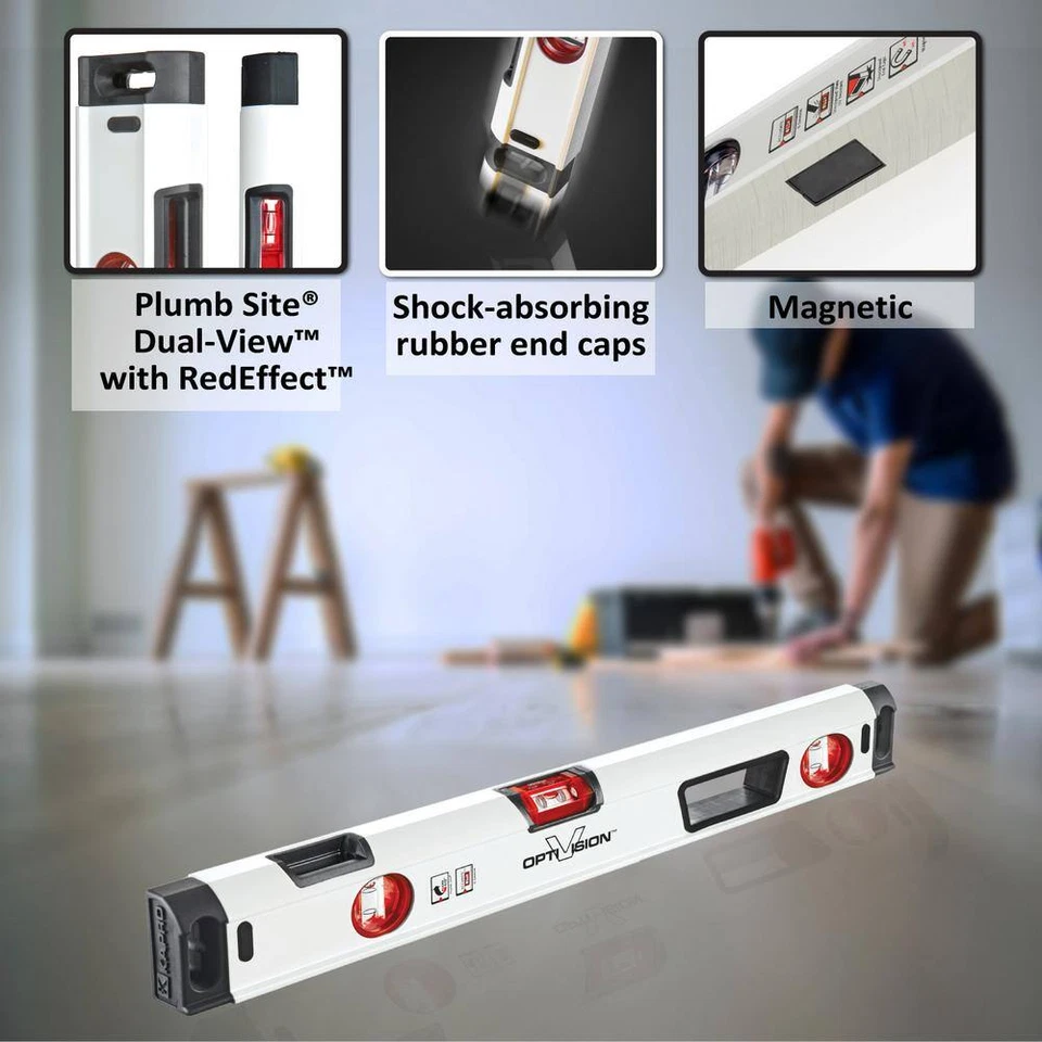 72 pulgadas Nivel de caja de aluminio magnético de alta resistencia con Optivision y sitio de plomada Foto 4 de 4