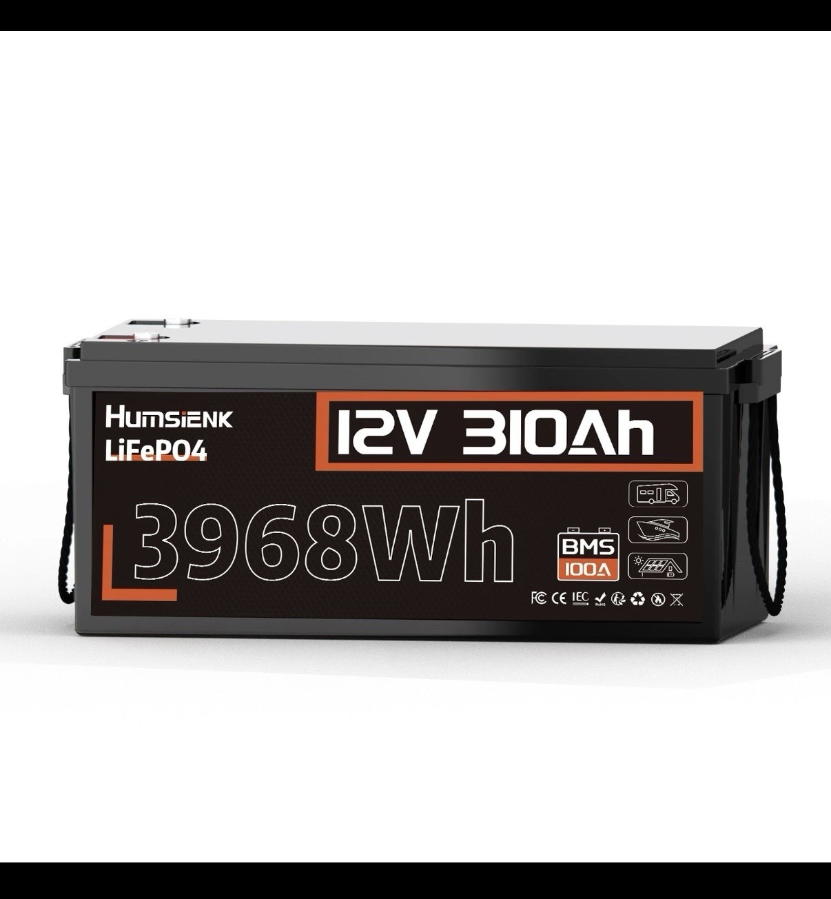 Humsienk 12V 310Ah 300Ah LiFePO4 Lithium Battery RV Solar Off-Grid 15000+ Cycles