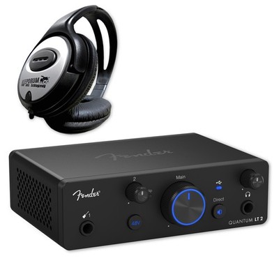 Fender Quantum LT 2 2x2-Kanal USB-C Audio-Interface mit keepdrum Kopfhörer