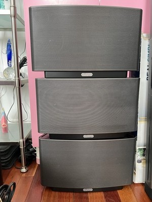 Set Of 3 Sonos Wireless Music System ZonePlayer S5 (Black) S1 App, Tested NR