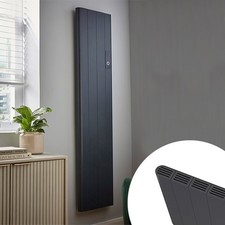 Image of Lux Heat Electric Smart Wifi Anthracite Grey Aluminium Vertical Radiator