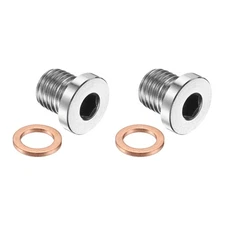 2 Pcs 1/4" BSP Pipe Plug Fitting, Internal Hex Head Socket 304 Stainless Steel