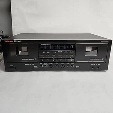 TASCAM 202 MK II Dual Analog Cassette Deck Player Recorder MKII - TESTED, READ!
