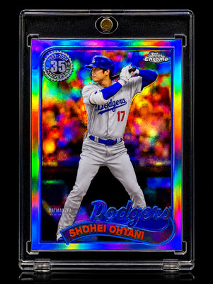 Shohei OTANI SILVER REFRACTOR RARE TOPPS CHROME Insert Showtime Base Holo MVP