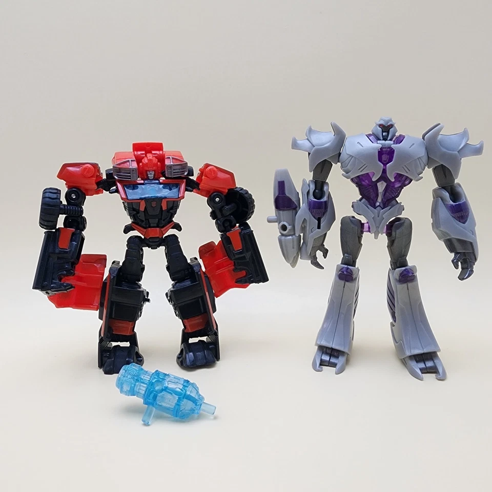 TRANSFORMERS Prime - IRONHIDE vs MEGATRON Cyberverse 4" Commander NEAR COMPLETE - Image 3 of 4