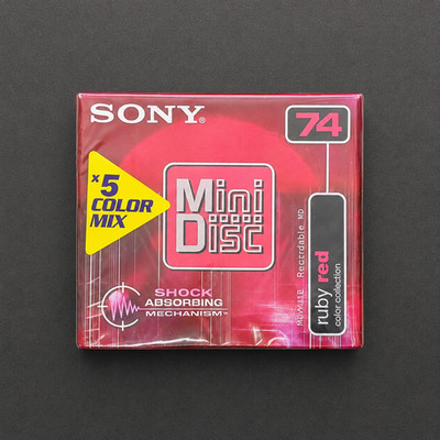 Sony MD74 Color Collection MiniDisc 5-Pack 74min Blank MD New Sealed