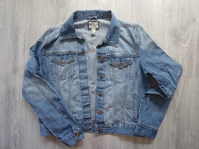   FOREVER 21 JEANSJACKE DAMEN SOMMER DENIM LOS ANGELES CALIFORNIA BOHO USED  