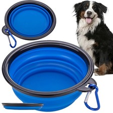 Faltbarer Silikonnapf mit Karabiner – 400 ml Reisenapf für Hunde