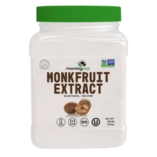 Morning Pep 100% Pure Monk Fruit extract sweetener, No Erythritol,  15 oz