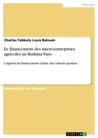 Charles Tebketa Louis Baloum | Le Financement Des Micro-Entreprises Agricoles...
