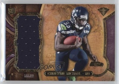 2013 Triple Threads Rookie Jumbo Relics Purple 17/75 Christine Michael RC 2x6