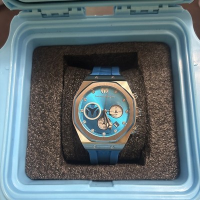 Technomarine Unisex Watch Reef Sun Chrono Sky Blue and Silver Dial TM-523006