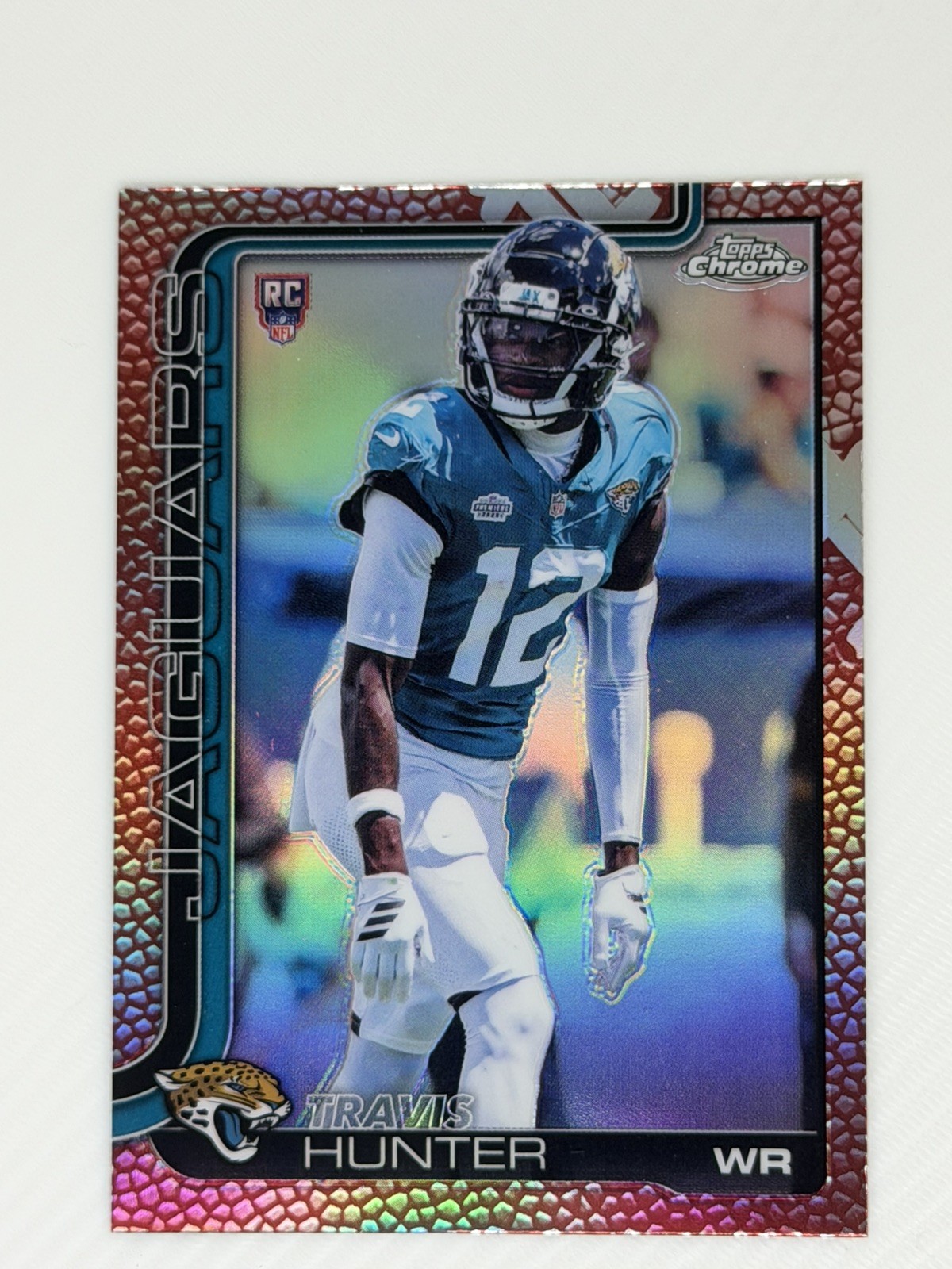 2025 Topps Chrome Football - Travis Hunter (RC) - Leather Refractor 