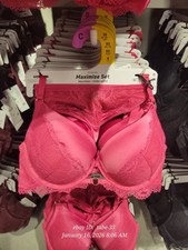 Primark 2 sizes bigger boost Lace Maximise Bra Thong Push Up Knickers Set PushHP