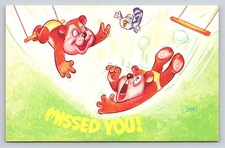 Missed You! Cartoon Bear Postcard Made in USA Photochrome 854 CRG