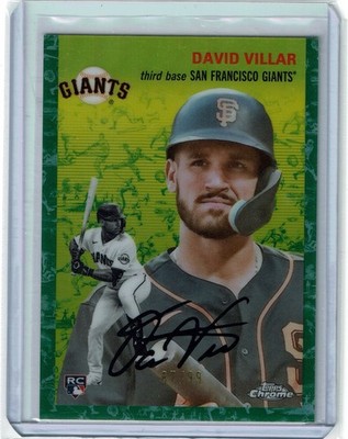 2023 Topps Chrome Platinum Anniversary David Villar White & Green (RC) /99
