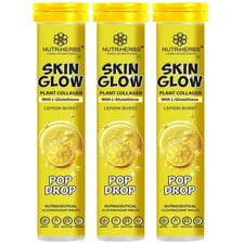 NUTRiHERBS Skin Glow mit L-Glutathion Brauset (45 Tabletten, Lemon Burst)