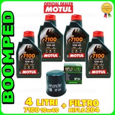 KIT TAGLIANDO YAMAHA FZ8 OLIO MOTUL 7100 10W40 FILTRO HIFLO 204 04MO60F1