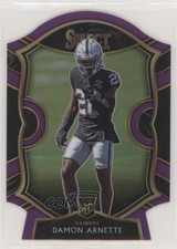 2020 Panini Select Concourse Purple Prizm Die-Cut Damon Arnette #92 2l4