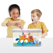 🐠 Robo Alive Light Up Aquarium Set ✨ Battery-Powered Swimming Fish Toy 🛁