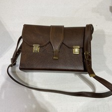 VGC Vintage Rare Diamond ICB-746P Brown Leather Camera Multi Use Case Bag USA
