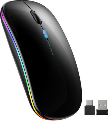 Kabellose Multi-Device Maus: Bluetooth 5.1 & 2,4 GHz, leise, RGB, kompakt