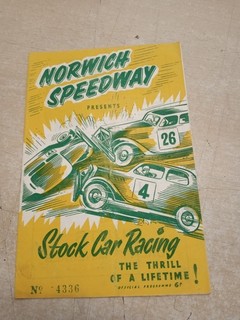 Stock Car Racing at Norwich Speedway Official Programme 30th April 1955