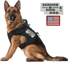 Tactical Service Dog Vest Harness for Medium Large Dog, Military K9 Training ...