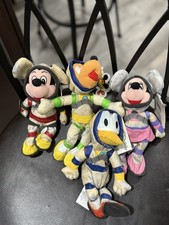 Disney Bean Bag Plush Spaceman Mickey Mouse Friends Minnie Pluto Goofy Lot 4