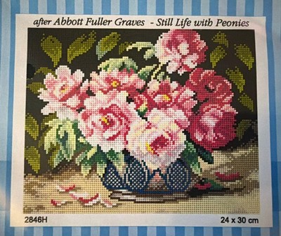 Printed needlepoint  tapestry Gobelin Canvas Only Orchidea   24x30 cm