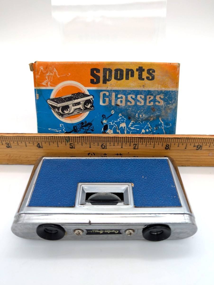 VINTAGE CRYSTAR LENS 25X SPORTS GLASSES POCKET SIZE BINOCULARS