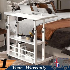 Height Adjustable Mobile Over Bed Table Hospital Overbed Aid Chair Laptop Tray