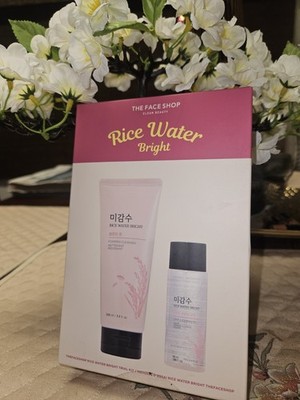 The Face Shop Rice Water Bright Trial Kit-Light Cleansing Oil/Foaming Cleanser
