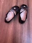 Cathy Marie Black Glitter Bow Mary Jane Flats Hook & Loop Round Toe Girls 9 — photo 3